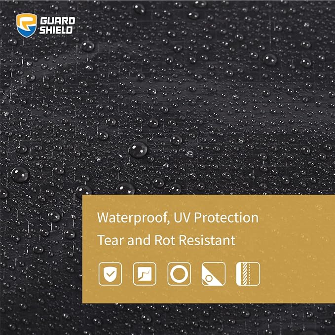 GUARD SHIELD Black Tarp Waterproof 6x6 Feet Medium Duty All Purpose Poly Tarps - Image 3