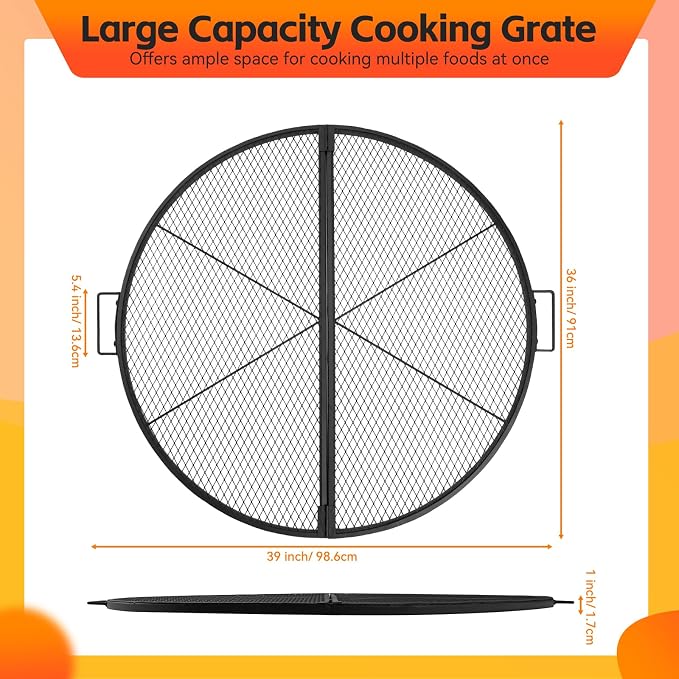 X-Marks Fire Pit Cooking Grill Grate - Image 2