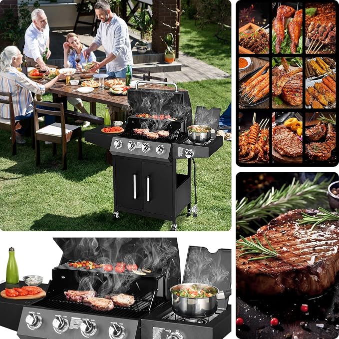 ROVSUN 4-Burner Propane Gas BBQ Grill - Image 7