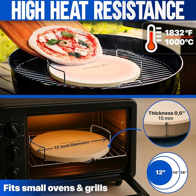 KitchenStar 12-inch Pizza Stone - Image 4