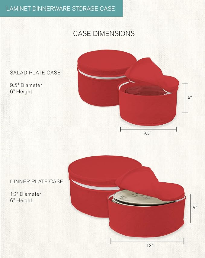 LAMINET 4 Piece Quilted Plate Storage Set - Image 5