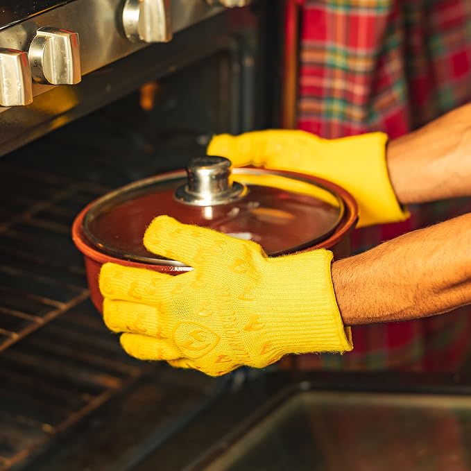 Grill Armor Oven Gloves – 932°F Heat, Fire & Cut Resistant Mitts - Image 4