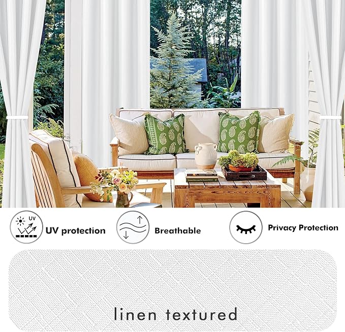 HolidayIdeas 4 Panels Outdoor Curtains - Image 3