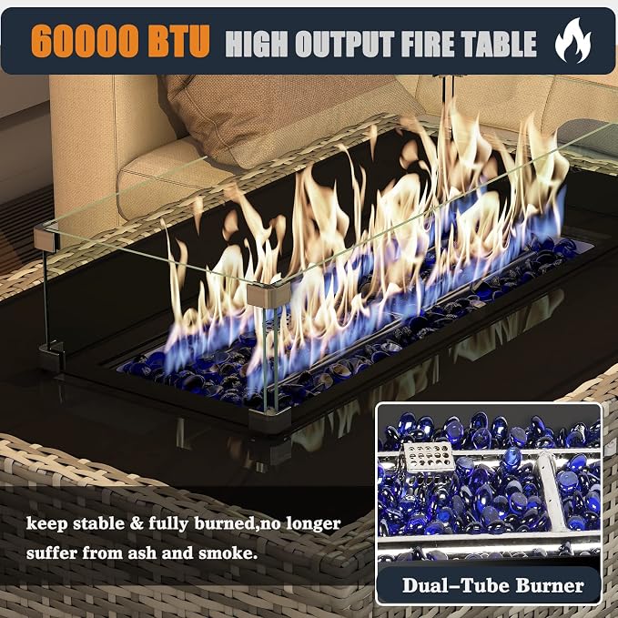 44 Inch Propane Gas Fire Pits Table - Image 3