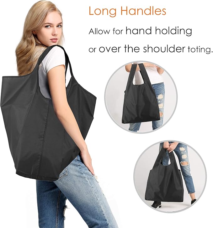 BeeGreen Black Reusable Grocery Bags Wholesale Dark Reusable Kitchen Bags Bulk - Image 3