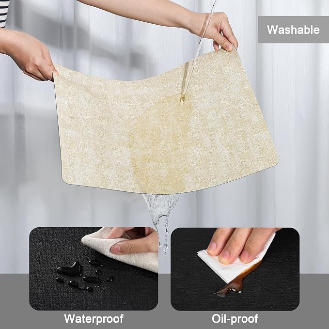 Myir JUN Dual Sided Placemats, Faux Leather Set of 4 - Image 4