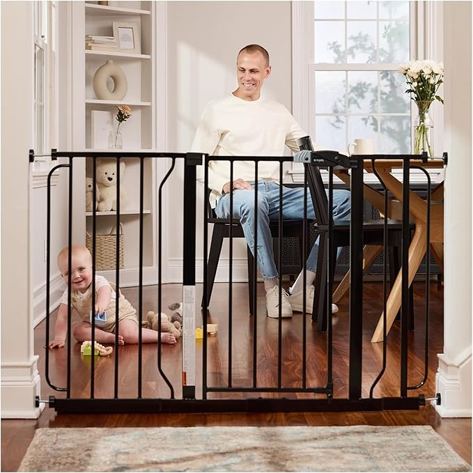 Regalo Easy Step 49-Inch Extra Wide Baby Gate, Includes 4 & 12 Inch Extension by Regalo