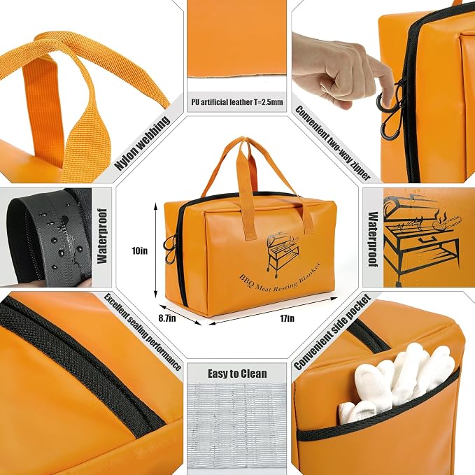 BBQ Blanket for Resting Meat, Insulated Meat Resting Bag, Meat Resting Bag - Image 3