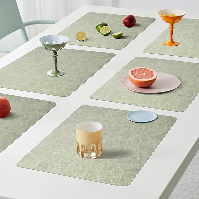 Maxpearl Faux Leather Placemats Set of 6 - Image 2