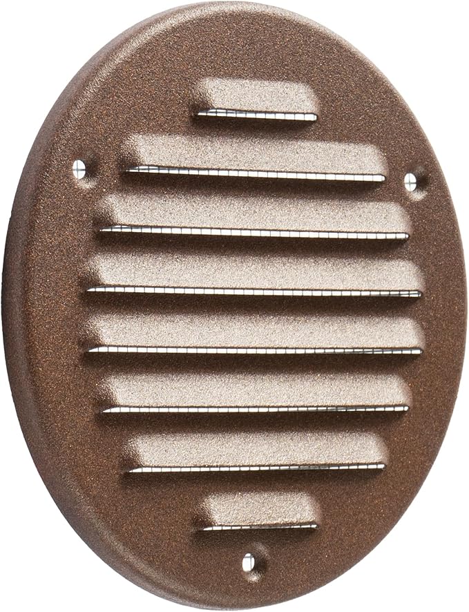Vent Systems - 4 Inch Pack of 10 Brown Metal Round Soffit Air Vent Grille Cover - Image 9