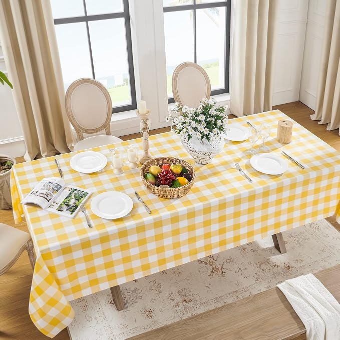 Softalker Gingham Checkered Tablecloth Rectangle - Image 2