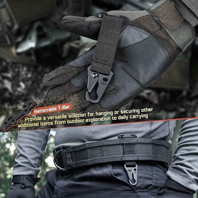 LIVANS Molle Belt Clip Key Holder Tactical Battle Belt Plate Carrier Vest - Image 2