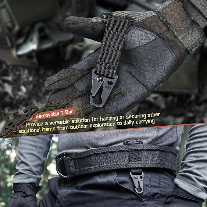 LIVANS Molle Belt Clip Key Holder Tactical Battle Belt Plate Carrier Vest - Image 2
