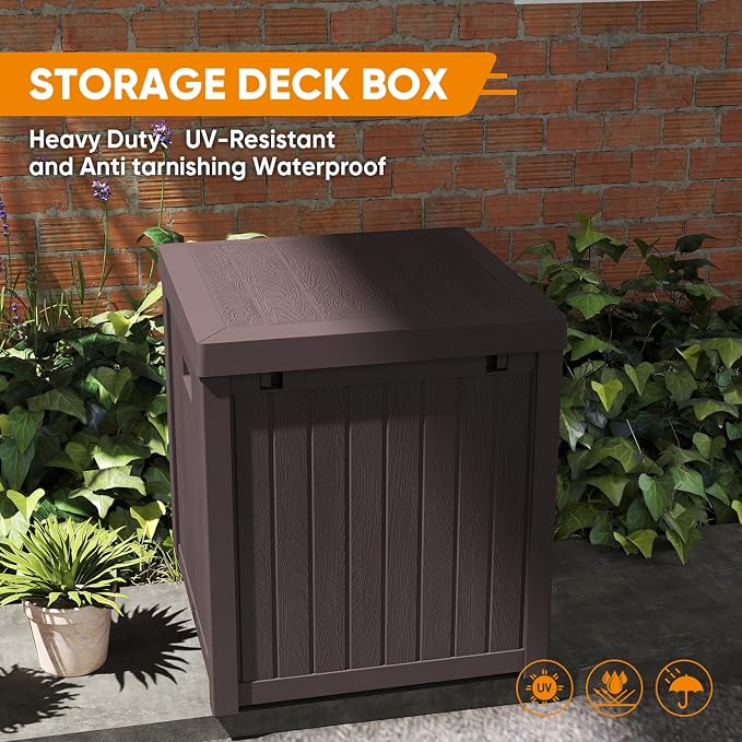 ZYJOYY 51 Gallon Resin Deck Box, Outdoor Storage Box Waterproof - Image 4