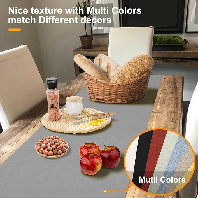 Waterproof Wipeable Table Runner, Thick Farmhouse Table Runner, Dresser Runner - Image 3