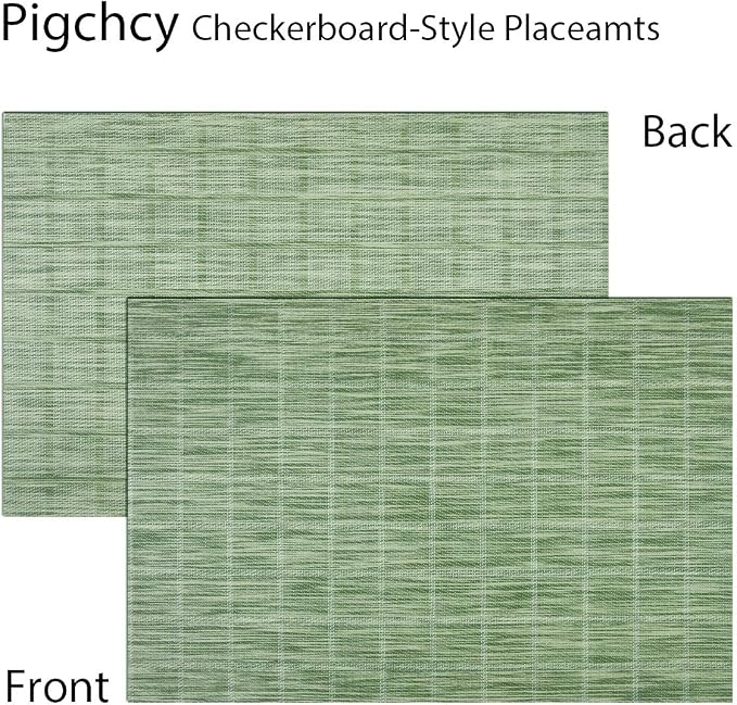 PIGCHCY Countryside Placemats Set of 6 Woven Heat Resistant Placemats Washable - Image 3