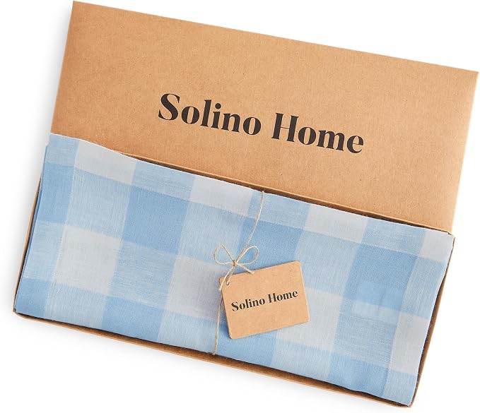 Solino Home Linen Checkered Table Runner 120 Inches Long - Image 5