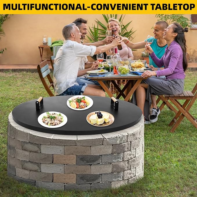 G GOOD GAIN Firepit Lid Round 38 Inch - Image 2
