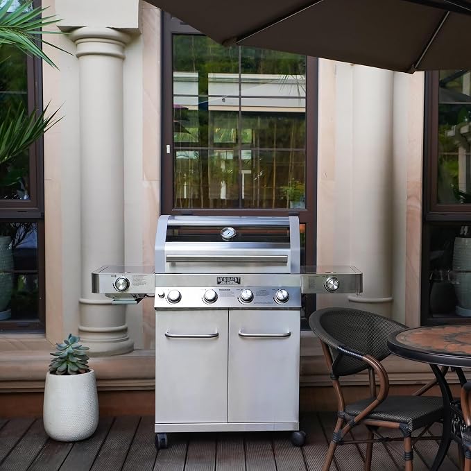 Monument Grills Larger 4-Burner Propane Gas Grills Stainless Steel Cabinet Style - Image 8