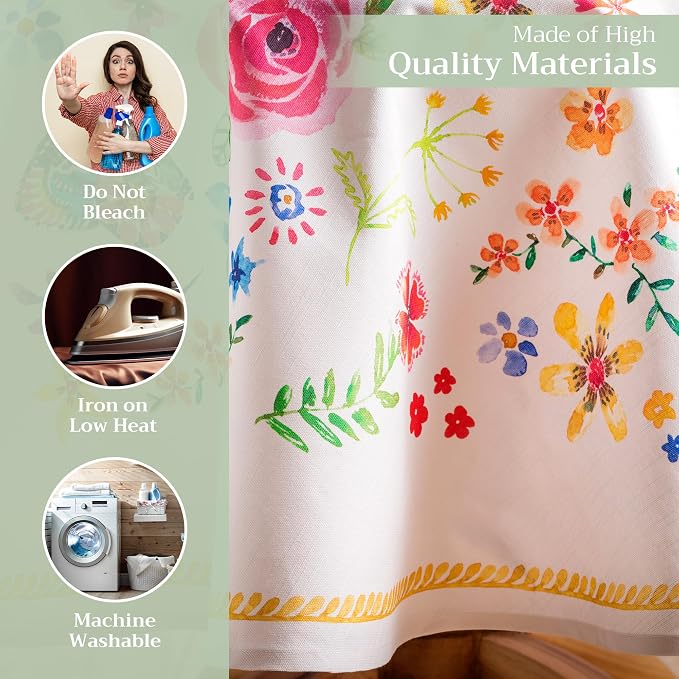 Maison d' Hermine Table Cloth Round Table 100% Cotton 69 Inches Tablecloth - Image 3