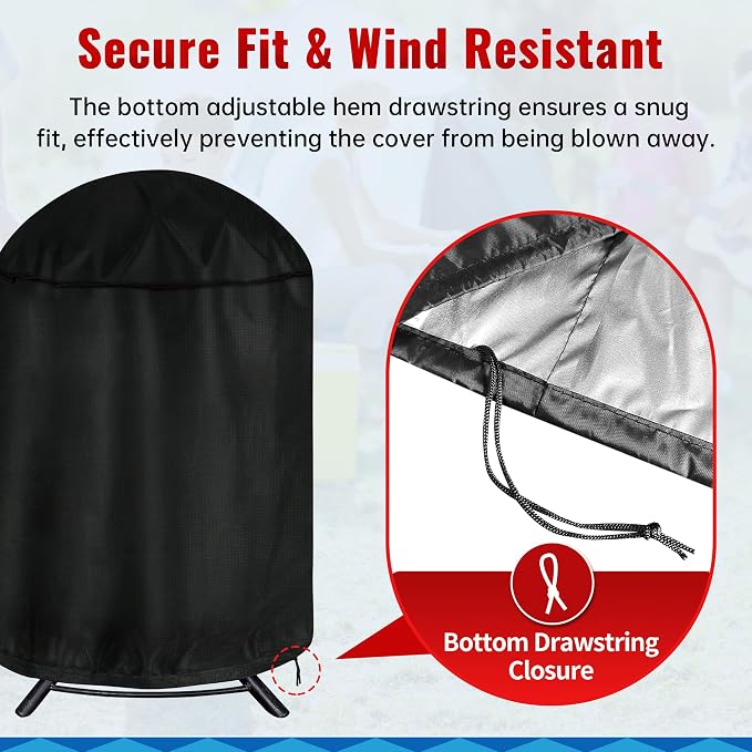 iCOVER Round Grill Cover, Waterproof Charcoal Kettle Grill Cover, UV Resistant - Image 4