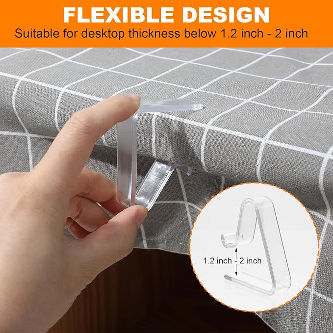 72pcs Large Transparent Tablecloth Clips, PVC Windproof Table Cover Holder - Image 3