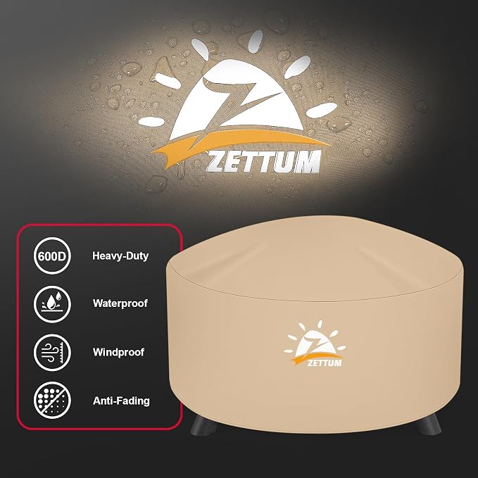 Zettum Fire Pit Cover Round 44 Inch - Image 8