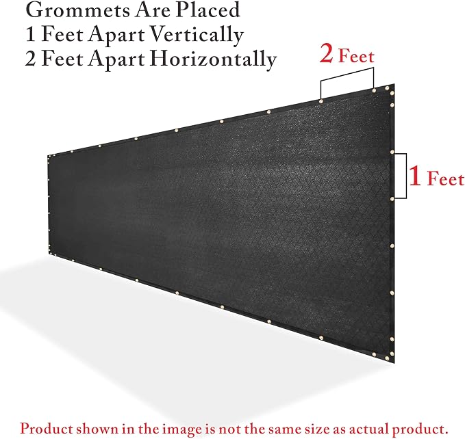 Royal Shade Custom Size 4' x 20' Black Fence Privacy Screen Windscreen Cover - Image 9