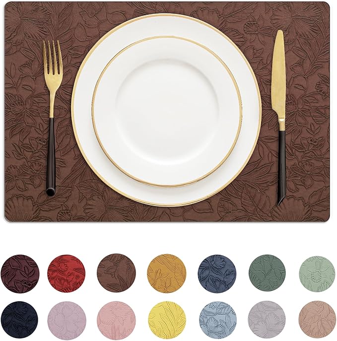 Romanstile Vinyl Placemats Set of 6-12 X 18 Inch by Romanstile