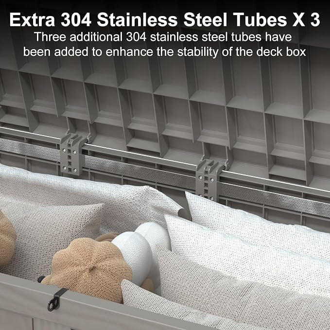 150 Gallon Deck Box, Resin Outdoor Storage Box - Image 7