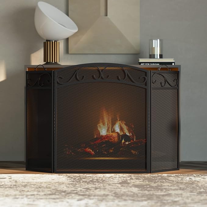 Fire Beauty Fireplace Screen 3 Panel - Image 6