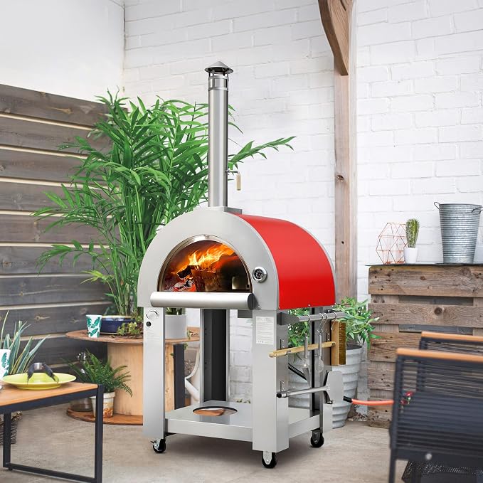 KOSTCH 32.5 inch Wood Fired and Propane Gas Pizza Oven - Image 2