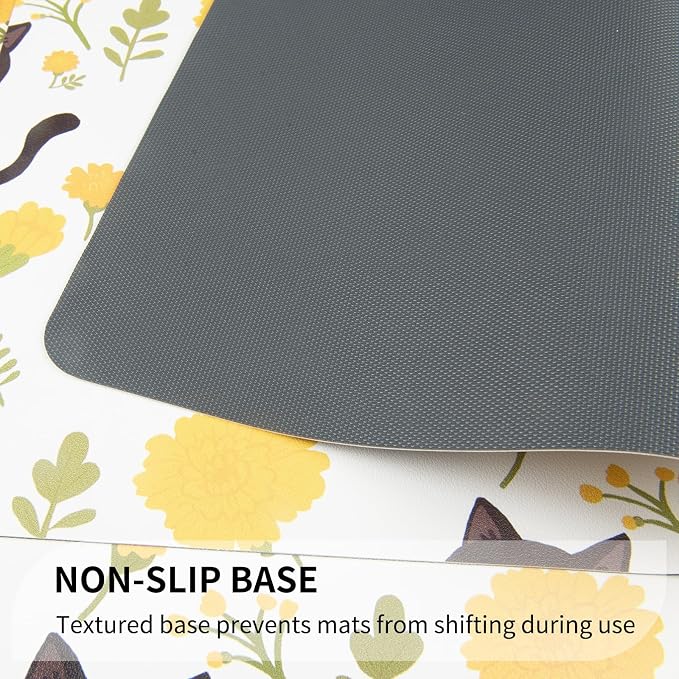 QIYI Placemats Set of 6, 12x18 Inch Faux Leather Place Mats - Image 5
