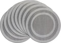 PIGCHCY Round Placemat Set of 8 Vinyl Washable Kitchen 15 inch Table Placemats by PIGCHCY