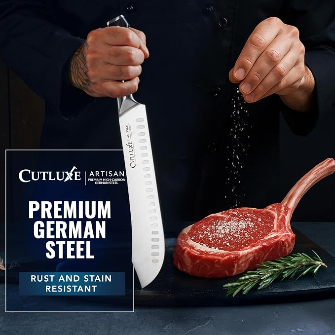 Cutluxe Butcher Knife – 10″ Bullnose Carving Knife, Forged High Carbon German - Image 9