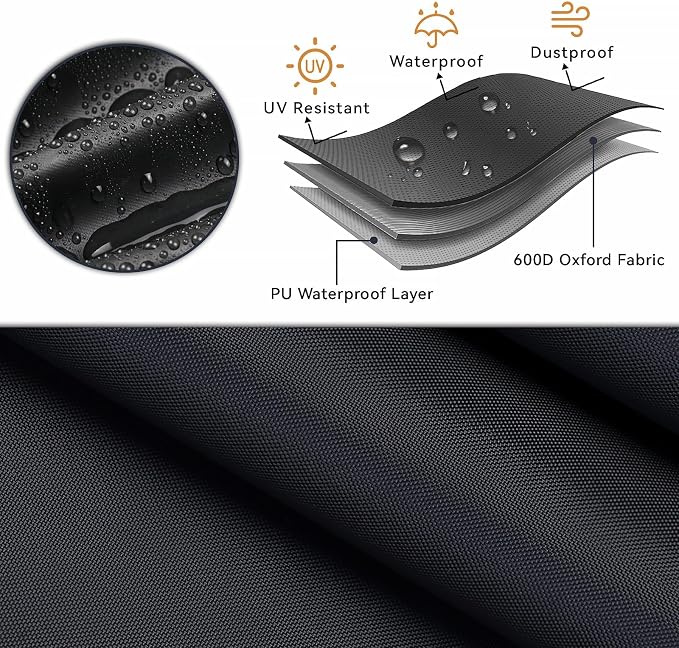 Outdoor Dining Table Cover, Waterproof Outdoor Patio Table Cover Patio Bar Set - Image 3