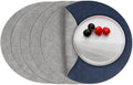 Myir JUN Round Placemats Dual Sided, Faux Leather Place Mats Set of 6 Indoor by MyirJUN