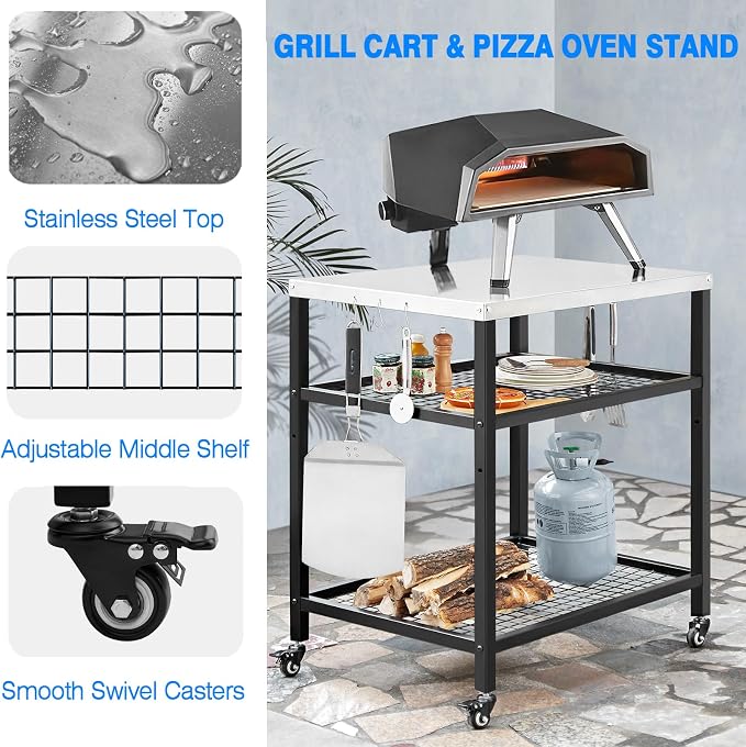 Stainless Steel Grill Cart - Image 4
