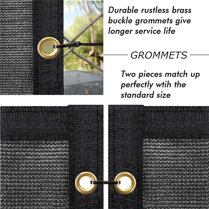 UPGRADE Privacy Fence Screen 6'x42' Black Outdoor 90% Visibility Blockage 170 - Image 3