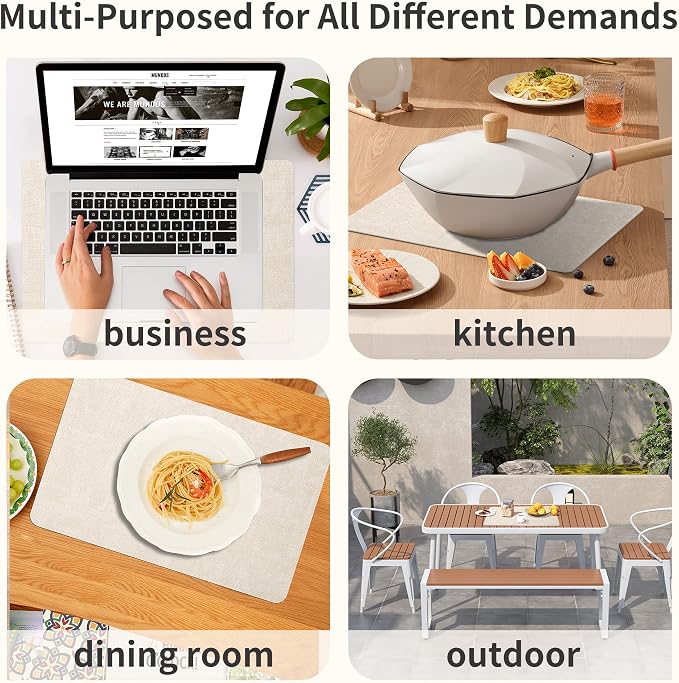 Maxpearl Faux Leather Placemats Set of 4 - Image 6