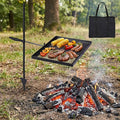 Folding Swivel Campfire Grill, Portable 2-in-1 Cooking Grate & Grill Pan by Unknown