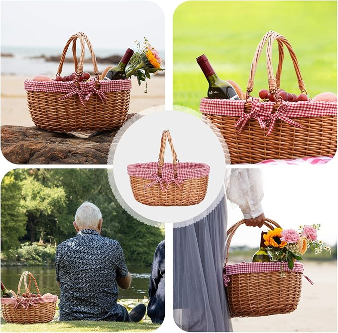 G GOOD GAIN Wicker Picnic Basket - Image 5