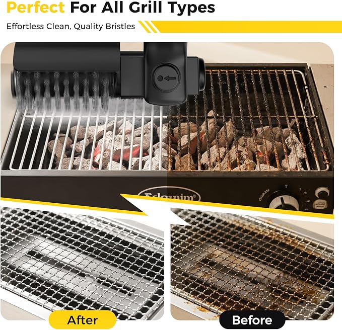 Electric Rotary Grill Brush for Outdoor Grill, 3-Speed Power Control, 304 - Image 5