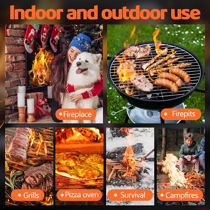 72PCS Fire Starters for Campfires Grill BBQ Camping Fireplace Fire Pit - Image 7