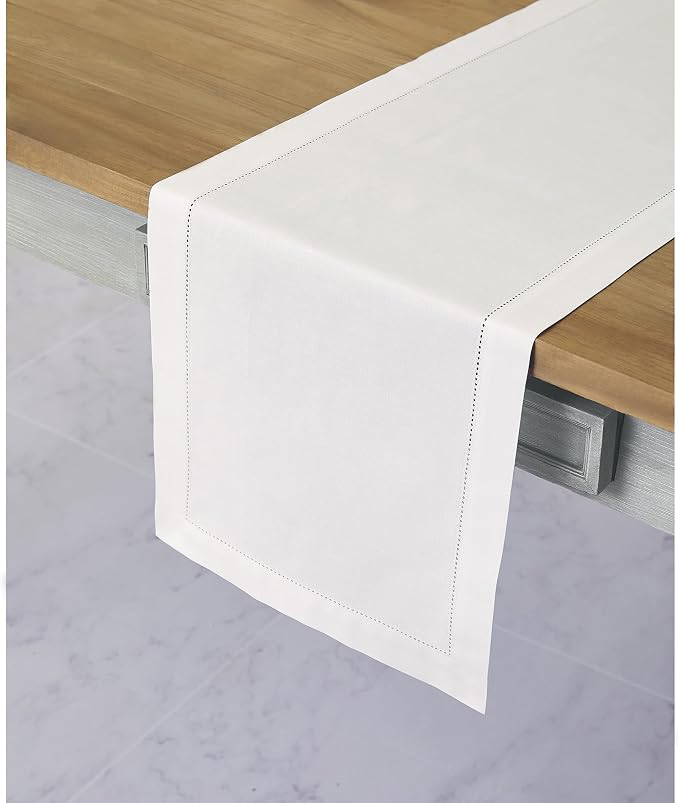 Solino Home White Table Runner 120 Inches Long - Image 2