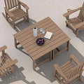 SERWALL Patio Coffee Table, HDPE Rectangle Outdoor Coffee Table Set of 2 by SERWALL