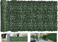 Faux Ivy Privacy Fence Screen Outdoor Expandable Artificial Greenery Roll Fake by Moeput