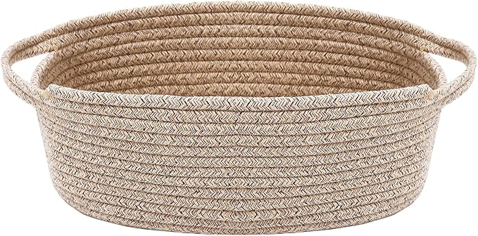 Woven Basket, Small Rope Storage Bin by JMvicyroam