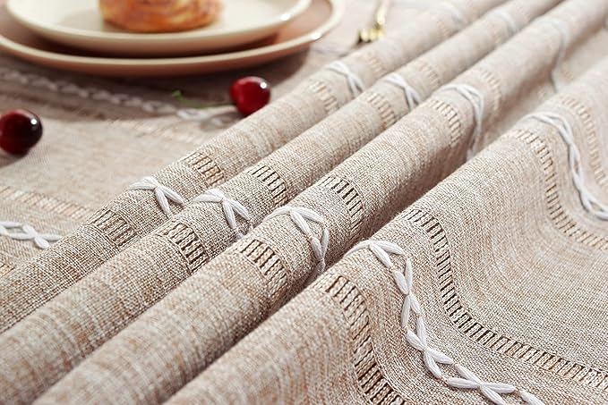 Chassic 60 x 84 inches Farmhouse Style Linen tablecloths, Wrinkle Resistant - Image 6