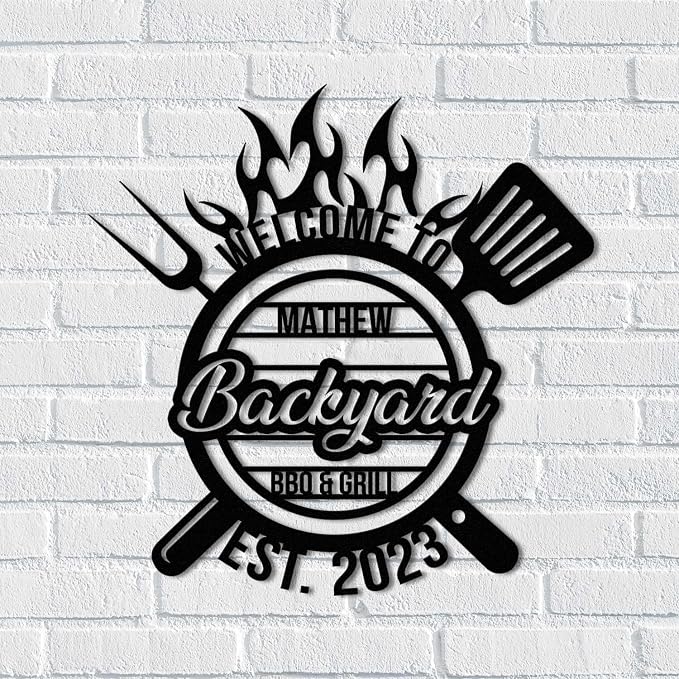 Personalized Backyard BBQ Sign - Image 3